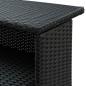 Preview: 3-tlg. Gartenbar-Set mit Kissen Poly Rattan Schwarz