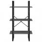 Preview: Standregal Grau 60x30x105 cm Massivholz Kiefer