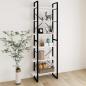 Preview: ARDEBO.de - Standregal Hoch Weiß 80x30x210 cm Massivholz Kiefer