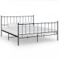 Preview: ARDEBO.de - Bett Schwarz Metall 200x200 cm