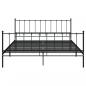 Preview: Bett Schwarz Metall 200x200 cm