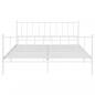 Preview: Bett Weiß Metall 200x200 cm