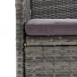 Preview: 9-tlg. Garten-Essgruppe mit Kissen Poly Rattan Grau
