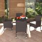 Preview: ARDEBO.de - 5-tlg. Garten-Essgruppe mit Kissen Poly Rattan Braun