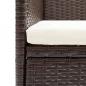 Preview: 5-tlg. Garten-Essgruppe mit Kissen Poly Rattan Braun