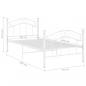 Preview: Bett Weiß Metall 90x200 cm