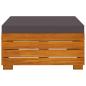 Preview: Gartentisch und Hocker mit Kissen Massivholz Akazie