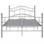 Preview: Bett Grau Metall 120x200 cm