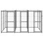 Preview: Outdoor-Hundezwinger Stahl mit Überdachung 7,26 m²