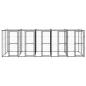 Preview: Outdoor-Hundezwinger Stahl mit Überdachung 12,1 m²