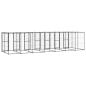 Preview: Outdoor-Hundezwinger Stahl mit Überdachung 16,94 m²