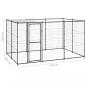 Preview: Outdoor-Hundezwinger mit Überdachung Stahl 7,26 m²