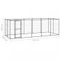 Preview: Outdoor-Hundezwinger mit Überdachung Stahl 12,1 m²