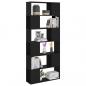Preview: Bücherregal Raumteiler Schwarz 80x24x186 cm Holzwerkstoff