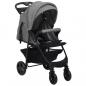 Preview: 3-in-1 Kinderwagen Hellgrau Stahl 