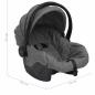 Preview: 3-in-1 Kinderwagen Hellgrau Stahl 