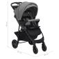 Preview: 3-in-1 Kinderwagen Hellgrau Stahl 