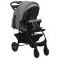 Preview: 3-in-1 Kinderwagen Hellgrau Stahl 