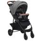Preview: 3-in-1 Kinderwagen Hellgrau Stahl 