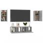 Preview: 4-tlg. TV-Schrank-Set Betongrau Holzwerkstoff
