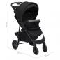 Preview: 3-in-1 Kinderwagen Anthrazit Stahl 