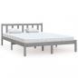 Preview: Massivholzbett Grau Kiefer 150x200 cm