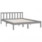 Preview: Massivholzbett Grau Kiefer 150x200 cm