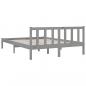 Preview: Massivholzbett Grau Kiefer 150x200 cm