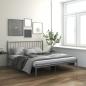 Preview: ARDEBO.de - Bett Grau Metall 140x200 cm