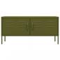 Preview: TV-Schrank Olivgrün 105x35x50 cm Stahl    