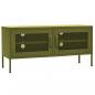 Preview: TV-Schrank Olivgrün 105x35x50 cm Stahl    