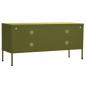 Preview: TV-Schrank Olivgrün 105x35x50 cm Stahl    