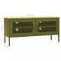 Preview: TV-Schrank Olivgrün 105x35x50 cm Stahl    