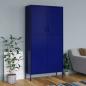 Preview: ARDEBO.de - Kleiderschrank Marineblau 90x50x180 cm Stahl   
