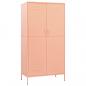 Preview: Kleiderschrank Rosa 90x50x180 cm Stahl   