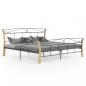 Preview: Bettgestell Schwarz Metall 200x200 cm