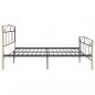Preview: Bettgestell Schwarz Metall 200x200 cm