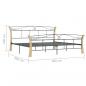 Preview: Bettgestell Schwarz Metall 200x200 cm
