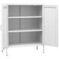 Preview: ARDEBO.de - Lagerschrank Weiß 80x35x101,5 cm Stahl