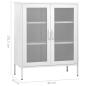 Preview: Lagerschrank Weiß 80x35x101,5 cm Stahl