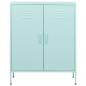 Preview: Lagerschrank Minzgrün 80x35x101,5 cm Stahl    