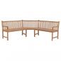 Preview: ARDEBO.de - Garten-Eckbank 185x185x90 cm Massivholz Teak