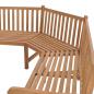 Preview: Garten-Eckbank 185x185x90 cm Massivholz Teak