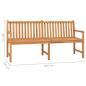 Preview: Gartenbank 180 cm Massivholz Teak