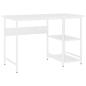 Preview: Computertisch Weiß 105x55x72 cm MDF und Metall