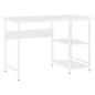 Preview: Computertisch Weiß 105x55x72 cm MDF und Metall