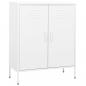 Preview: ARDEBO.de - Lagerschrank Weiß 80x35x101,5 cm Stahl    