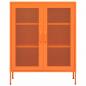 Preview: Lagerschrank Orange 80x35x101,5 cm Stahl    