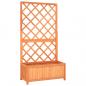 Preview: ARDEBO.de - Garten-Spalier mit Blumenkasten Braun 70x30x135 cm Tannenholz