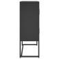 Preview: Highboard Schwarz 80x35x100 cm Stahl